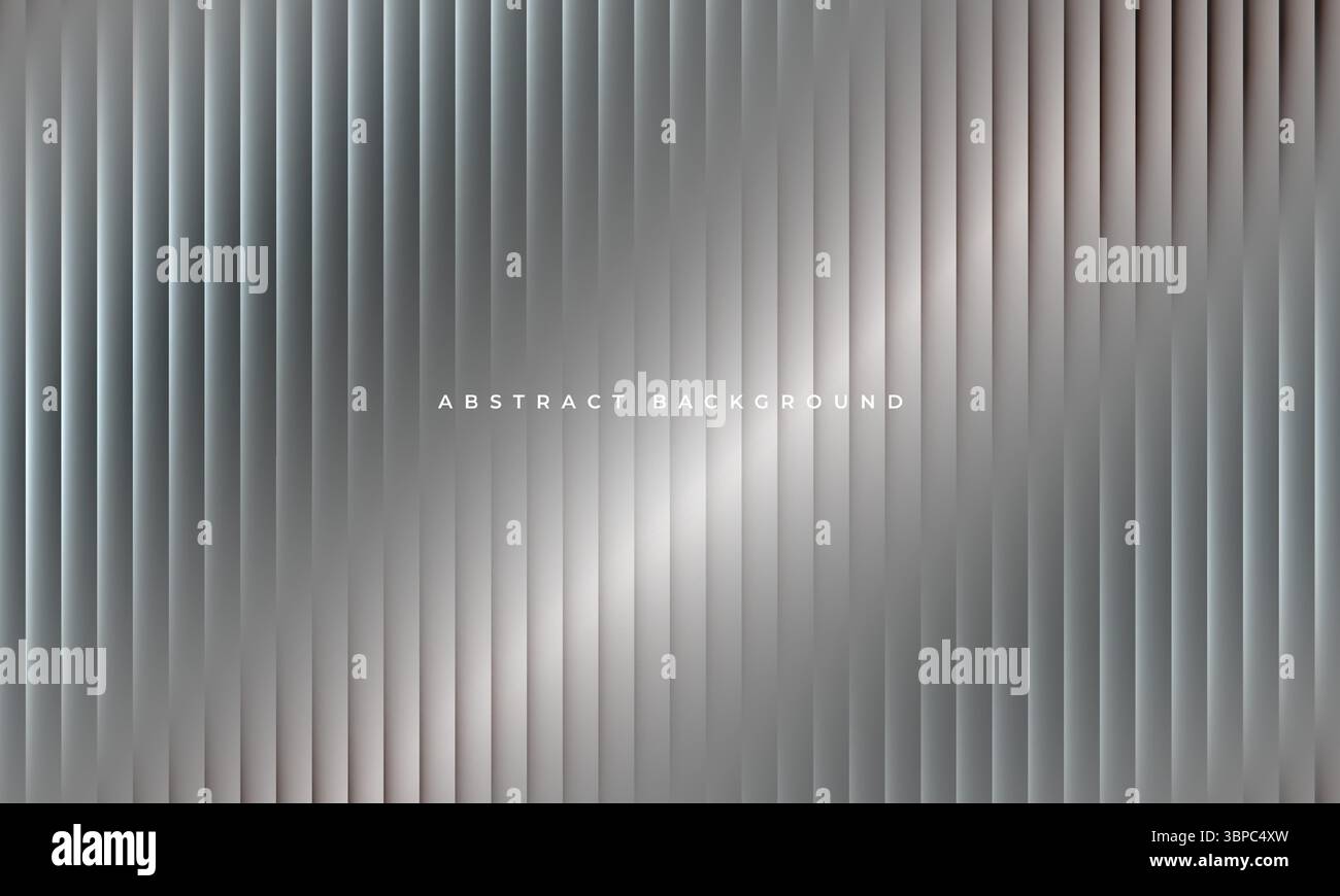 Grey ribbed horizontal abstract background. Vector illustration Stock Vector
