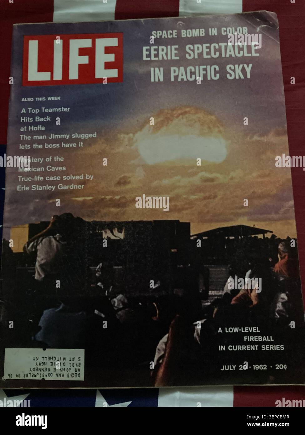 Life Magazine – July 20, 1962 Issue Featuring Atomic Bomb Tests and Jimmy Hoffa - Smartphone Captured Stock Image Life Magazine – July 20, 1962 Issue Featuring Atomic Bomb Tests and Jimmy Hoffa - Smartphone Captured Stock Image