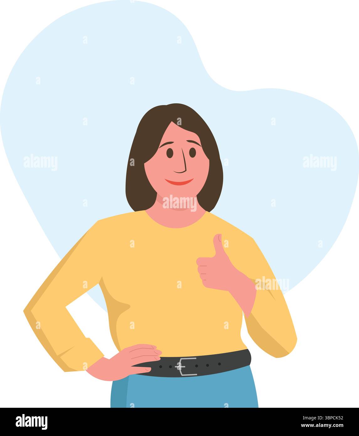 Woman thumbs up Stock Vector