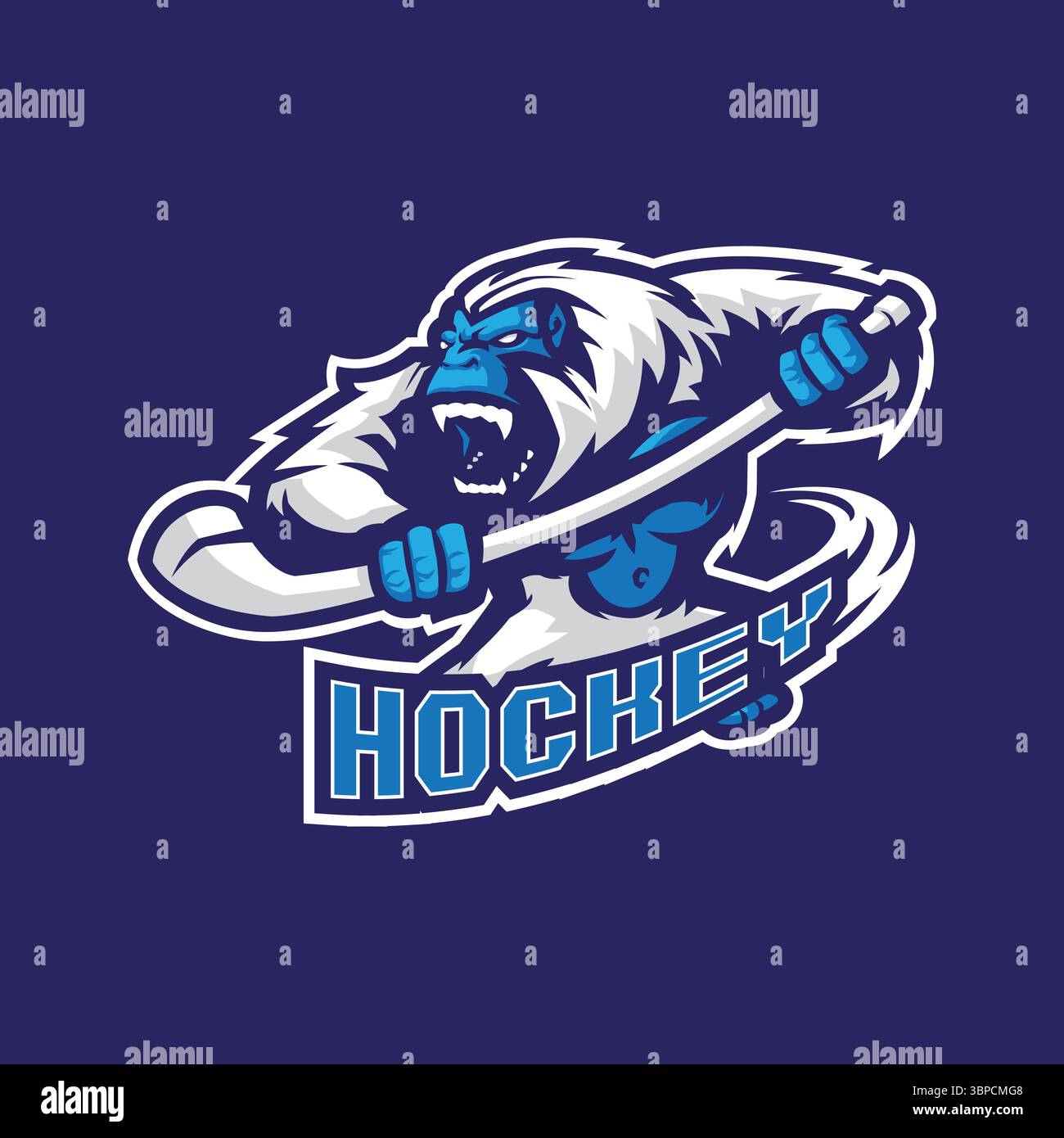 Yeti mascot logo design vector with modern illustration concept style ...