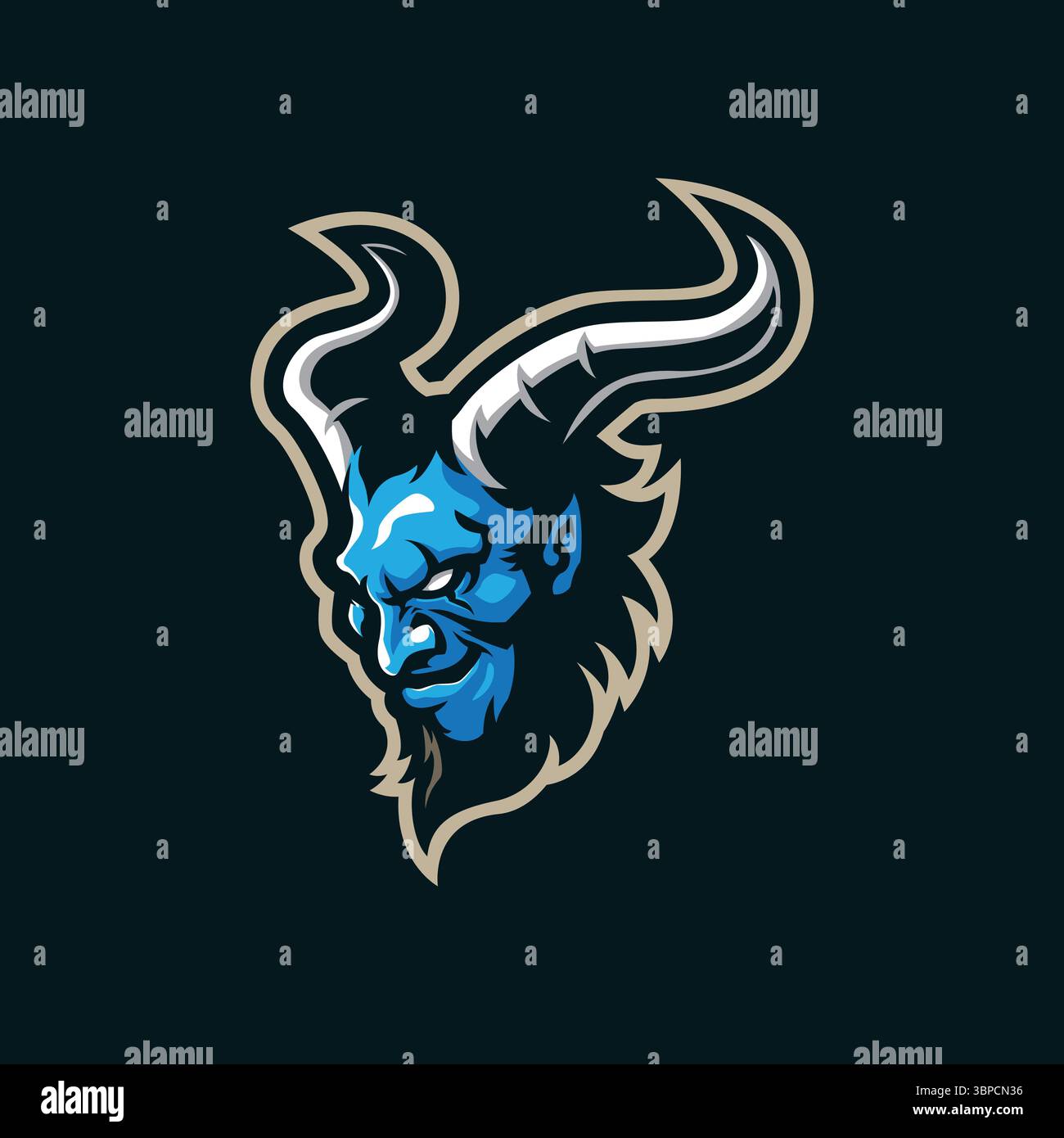 Devil mascot logo design vector with modern illustration concept style ...