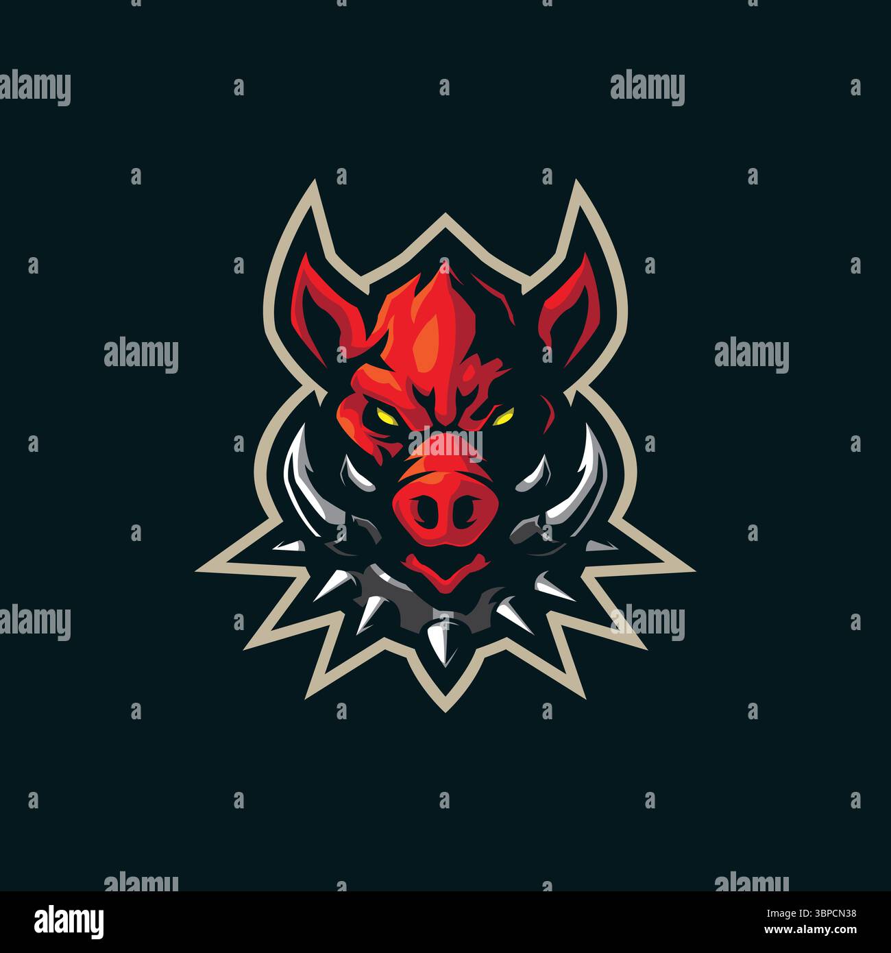 Boar mascot logo design vector with modern illustration concept style ...