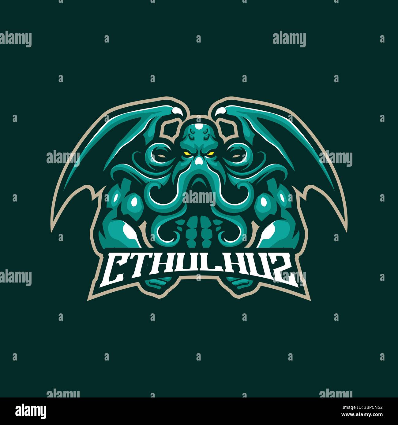 Cthulhu mascot logo design vector with modern illustration concept ...