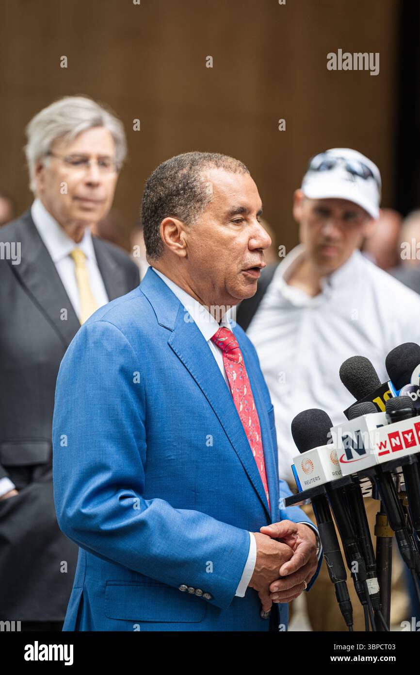 New York Ciy, USA. 07th July, 2025. Former Governor David Paterson held ...