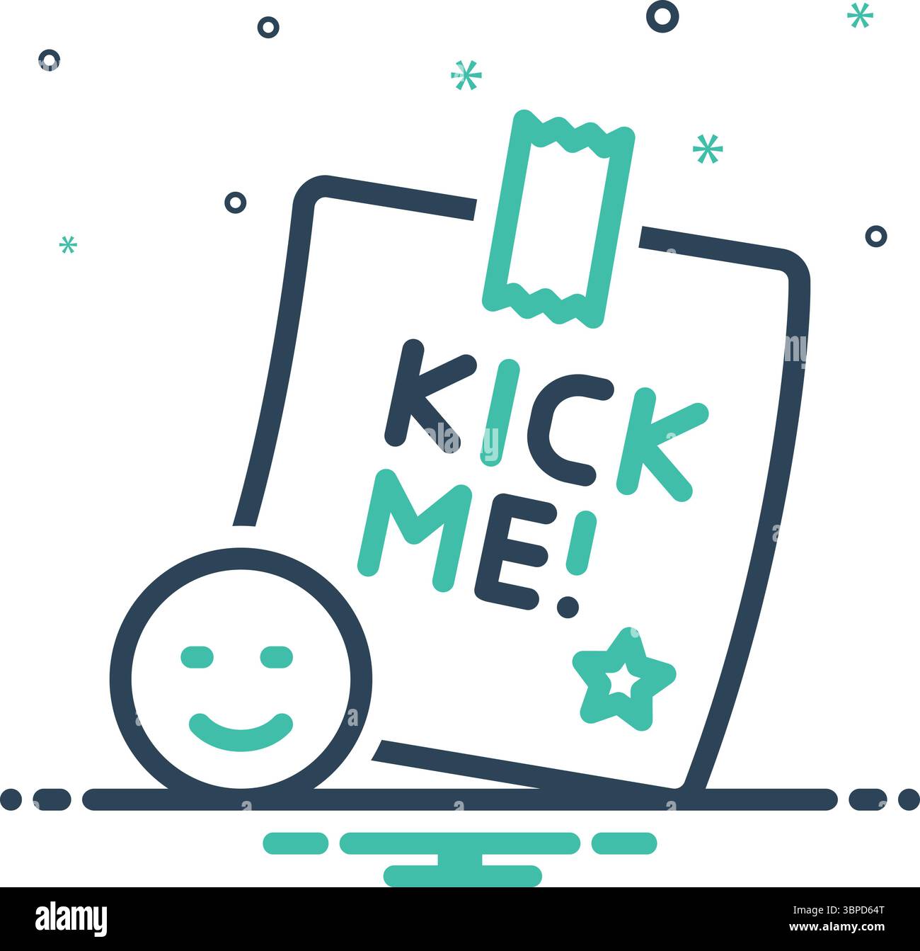 Kick me note hi-res stock photography and images - Alamy