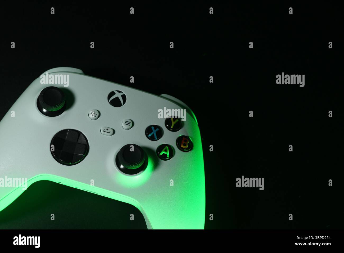 Houston, Texas, USA - July 7 2025: Microsoft Series Xbox Wireless Controller Stock Photo