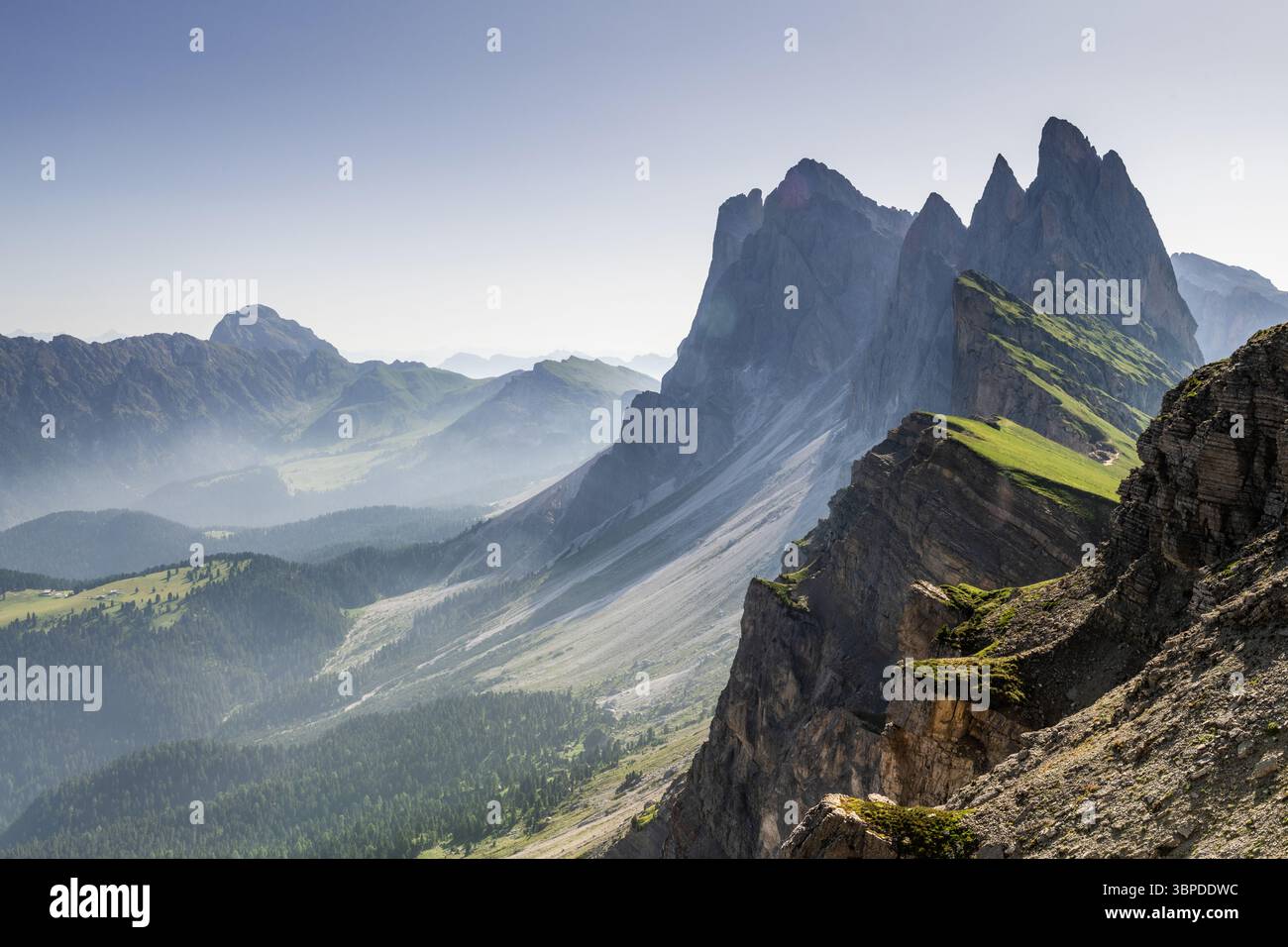 Dramatic Ridge of Seceda Peak in the Italian Dolomites Stock Photo - Alamy