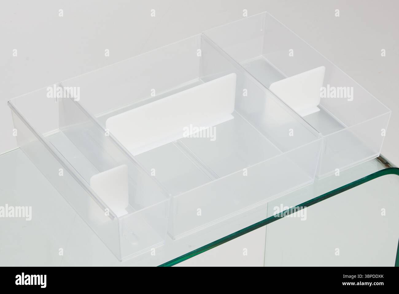 empty clear plastic box isolated nature background with clipping path Stock Photo