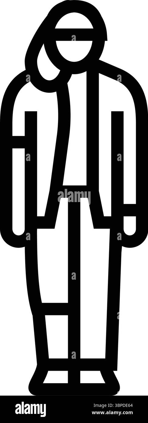 gender neutral person line icon vector illustration Stock Vector Image ...