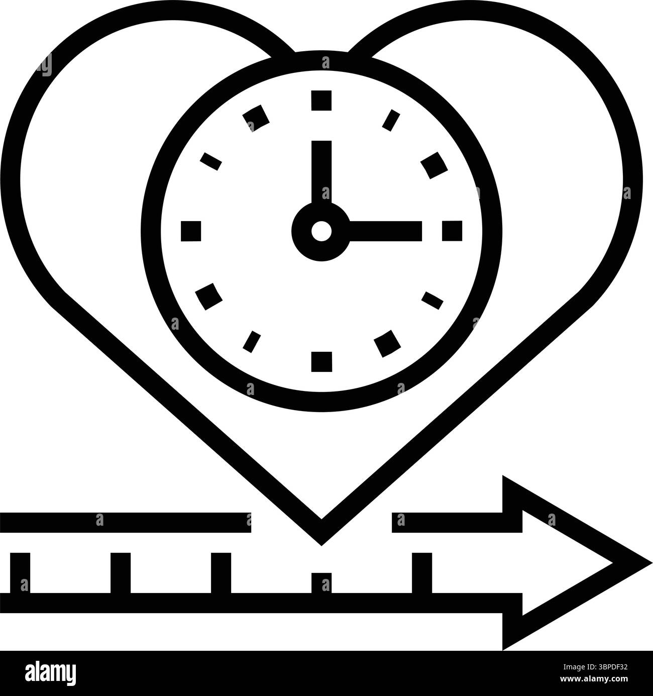 life expectancy line icon vector illustration Stock Vector