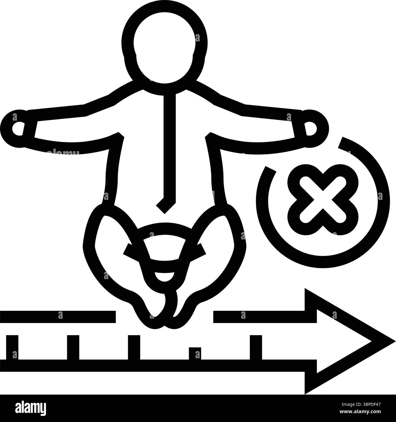 infant mortality rate line icon vector illustration Stock Vector