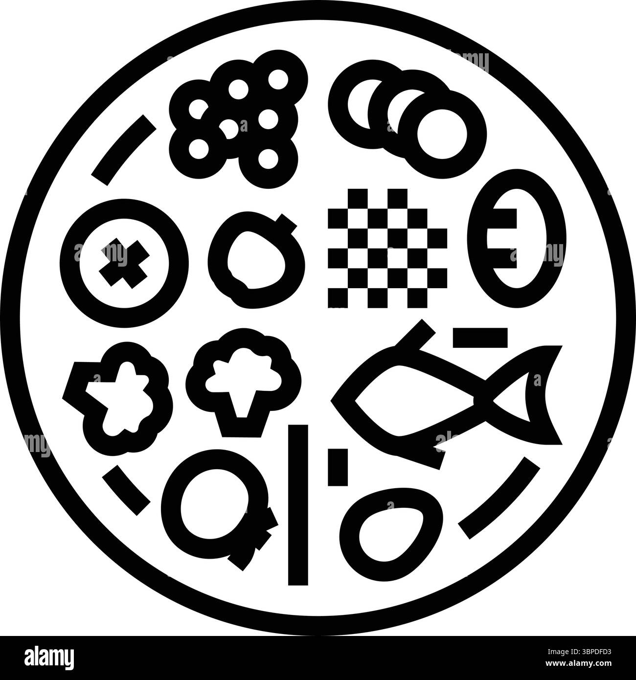 nutrition plate line icon vector illustration Stock Vector