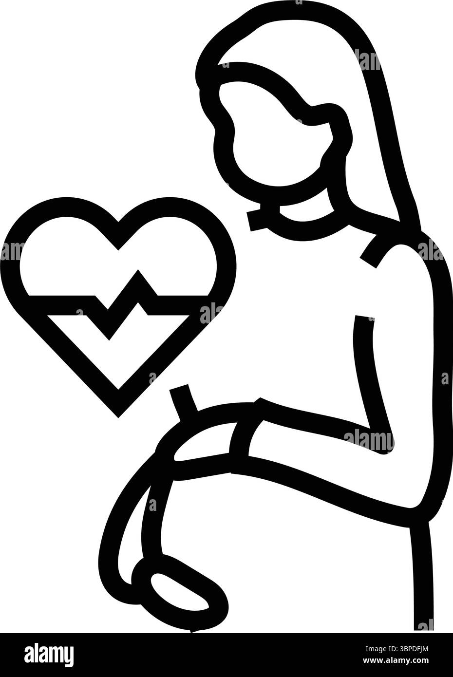 maternal health care line icon vector illustration Stock Vector
