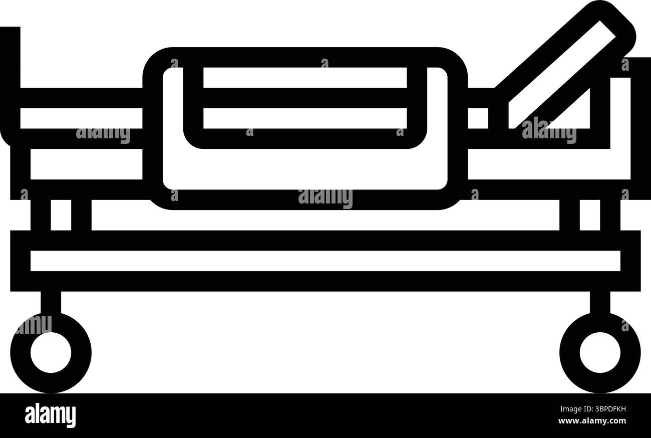 hospital bed availability line icon vector illustration Stock Vector