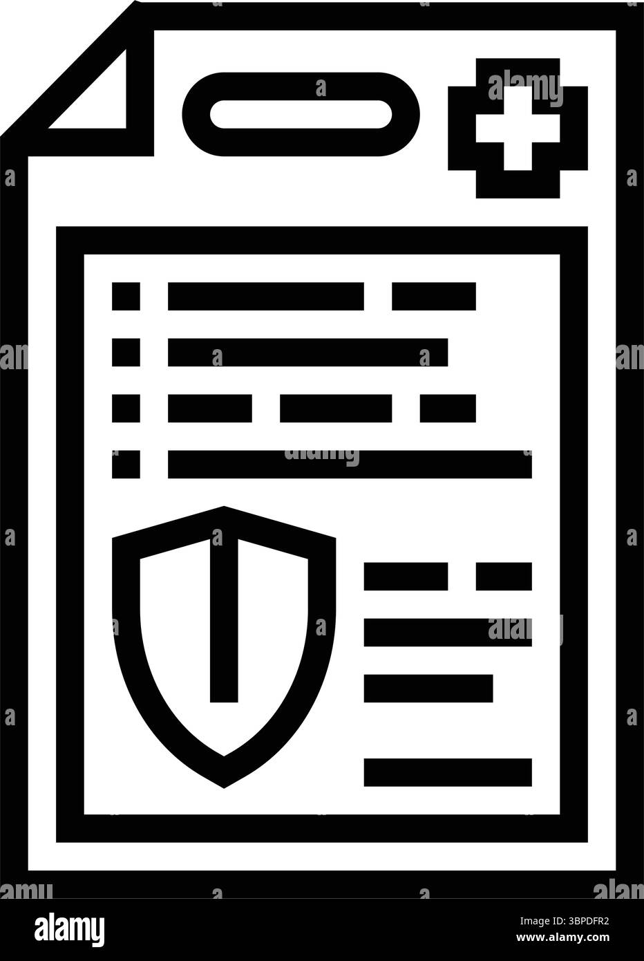 health insurance line icon vector illustration Stock Vector