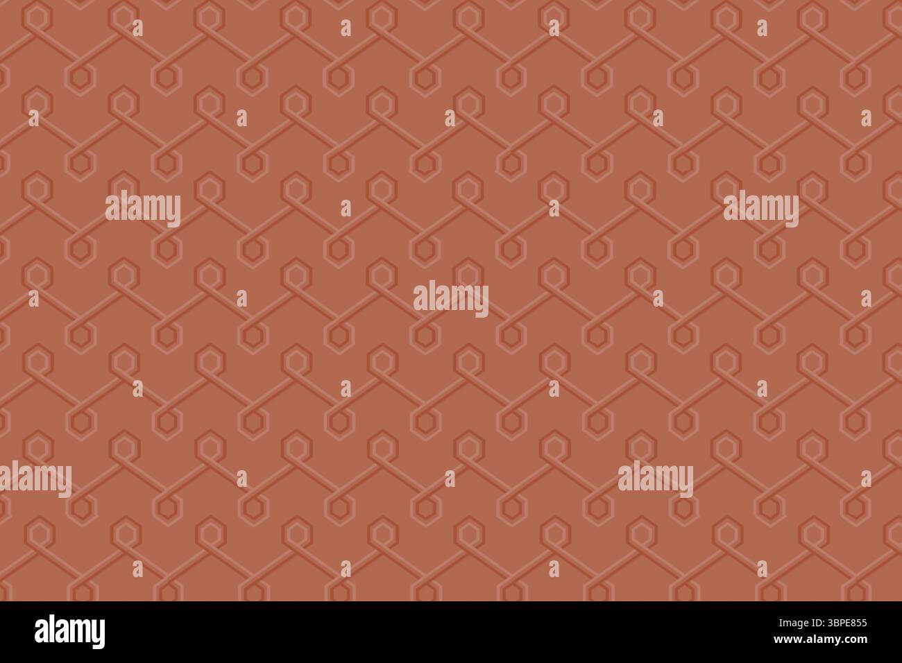 Hexagonal lattice pattern is being shown in flat style with nodes and lines, transparent background Stock Photo