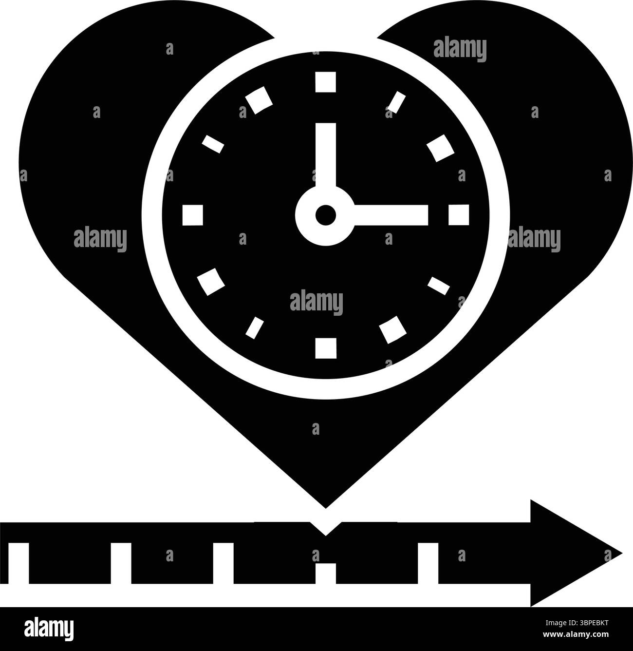 life expectancy glyph icon vector illustration Stock Vector