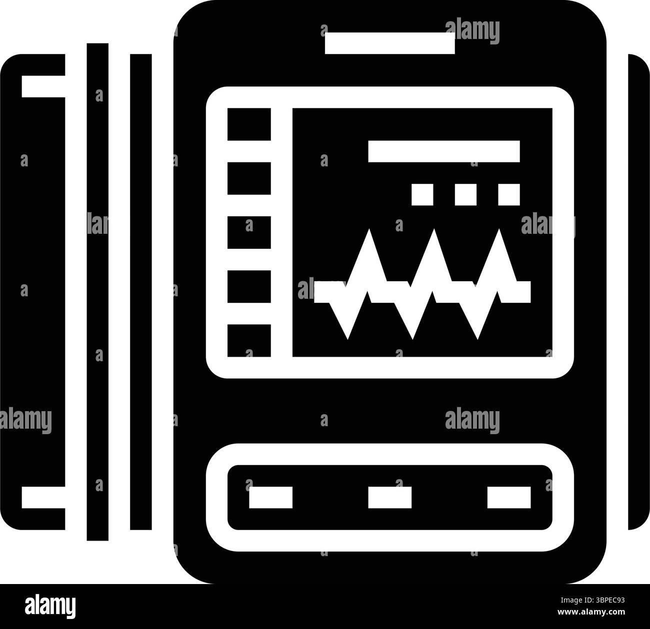 blood pressure gauge glyph icon vector illustration Stock Vector