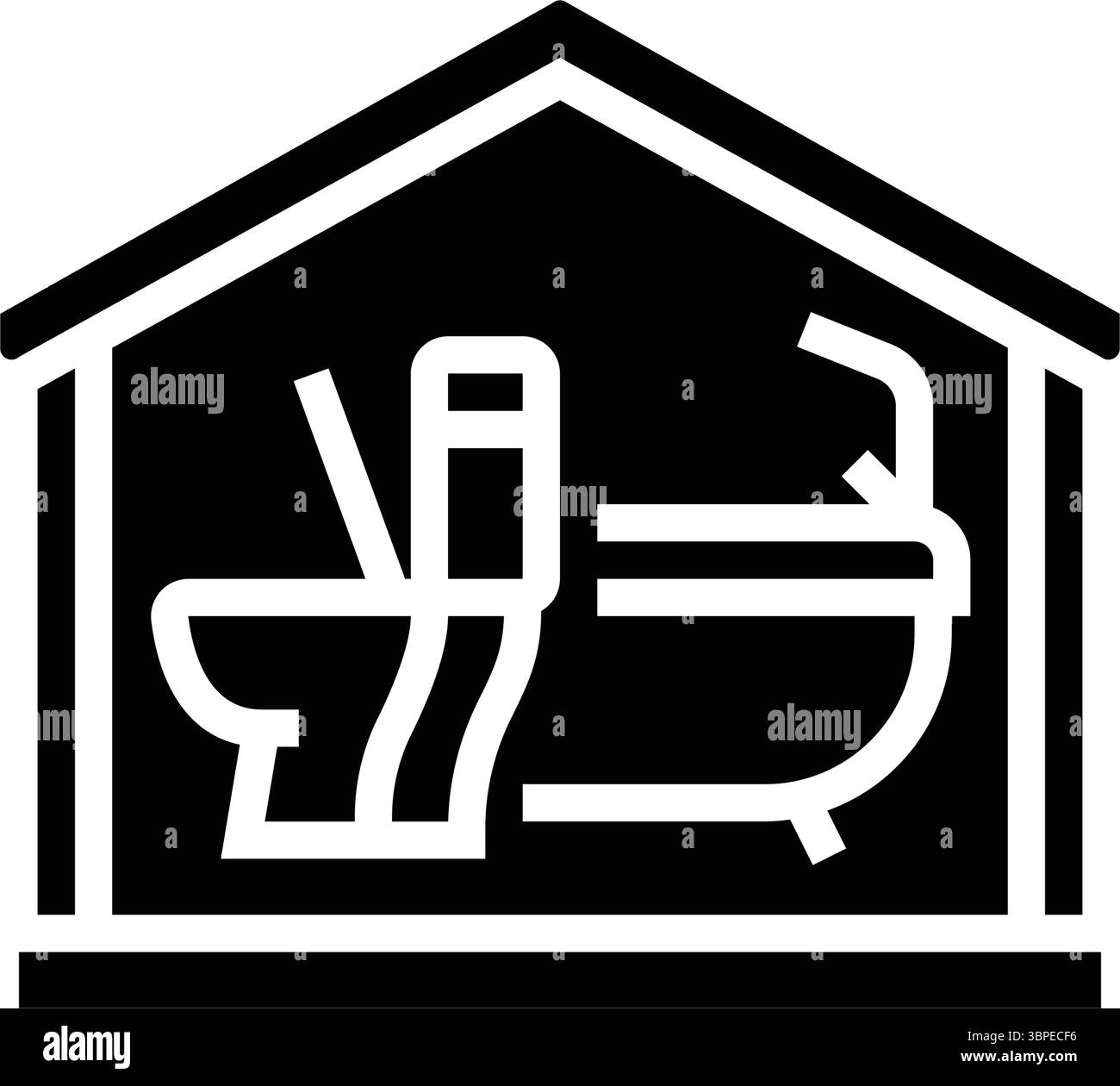 sanitation facilities glyph icon vector illustration Stock Vector