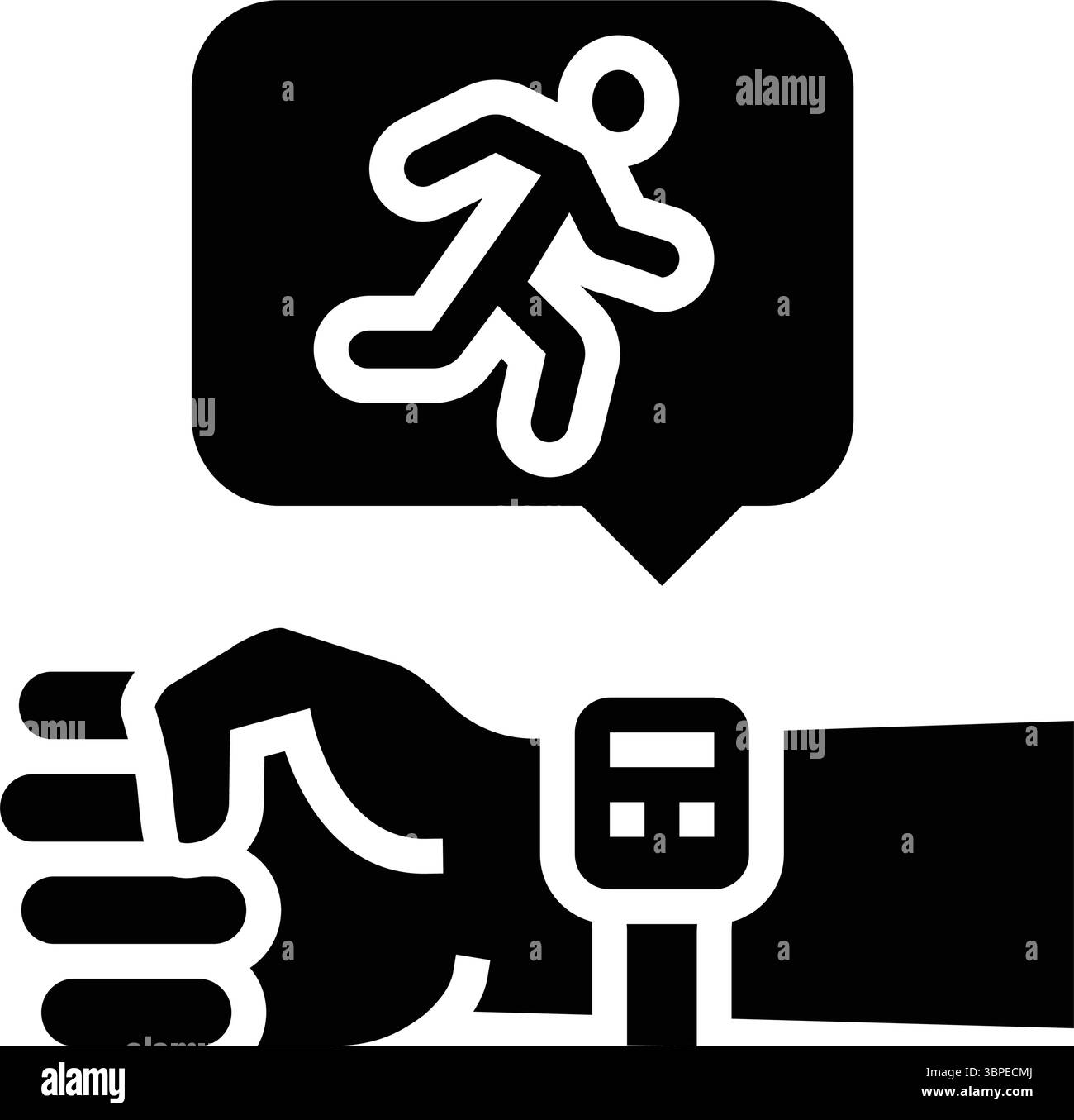 physical activity tracker glyph icon vector illustration Stock Vector