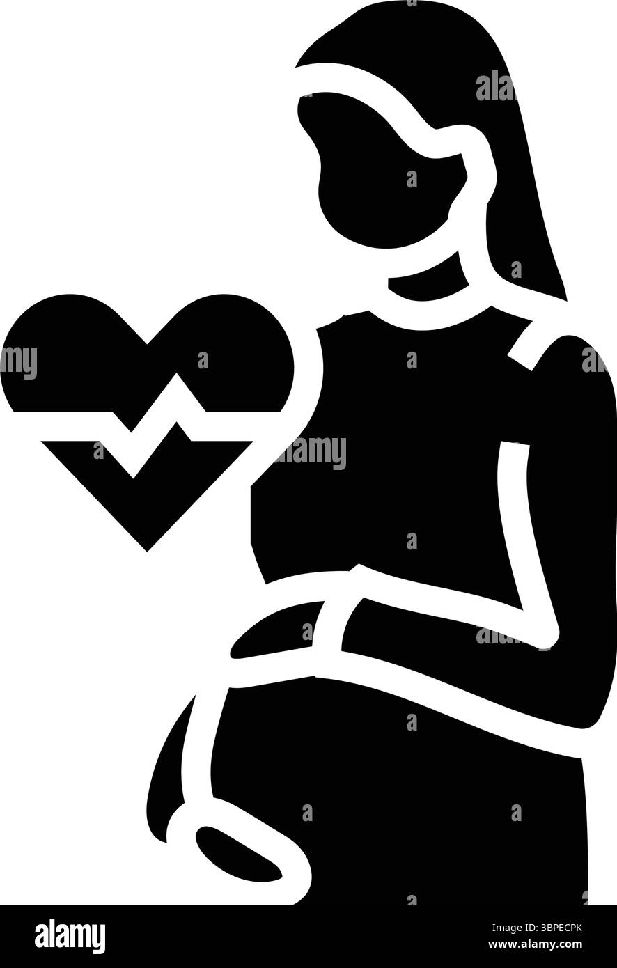 maternal health care glyph icon vector illustration Stock Vector