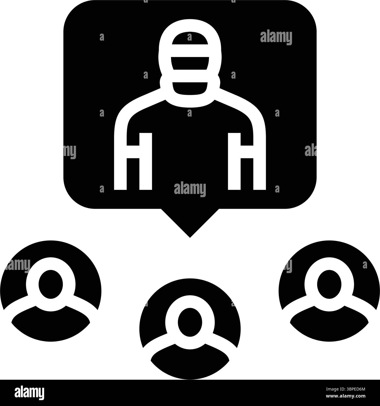 doctor patient ratio glyph icon vector illustration Stock Vector