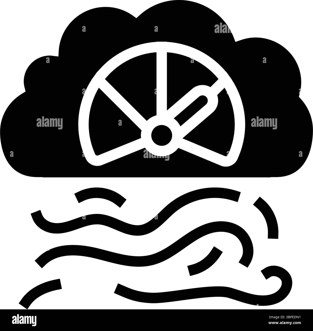 air quality glyph icon vector illustration Stock Vector