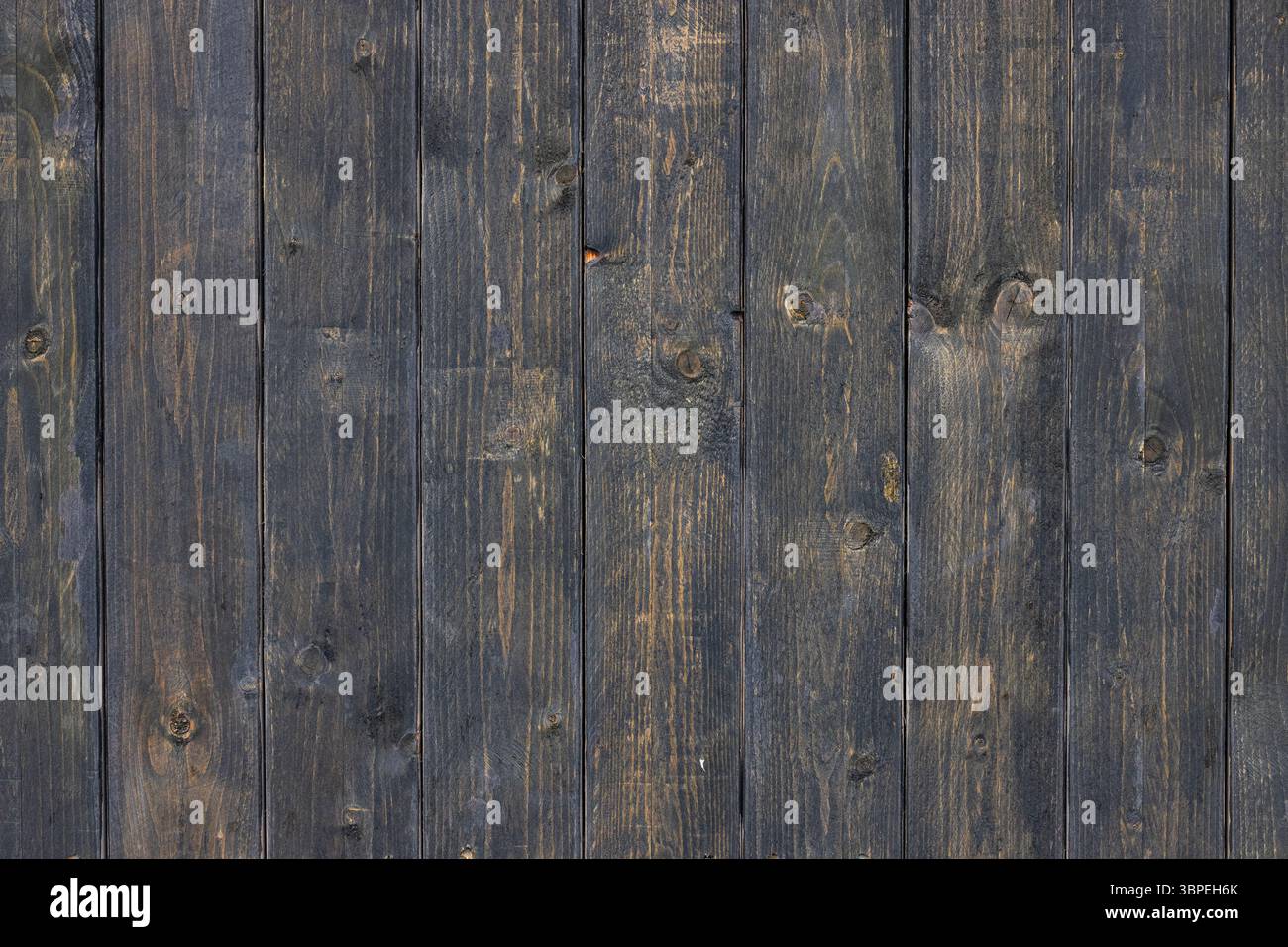 black painted wooden wall background Stock Photo