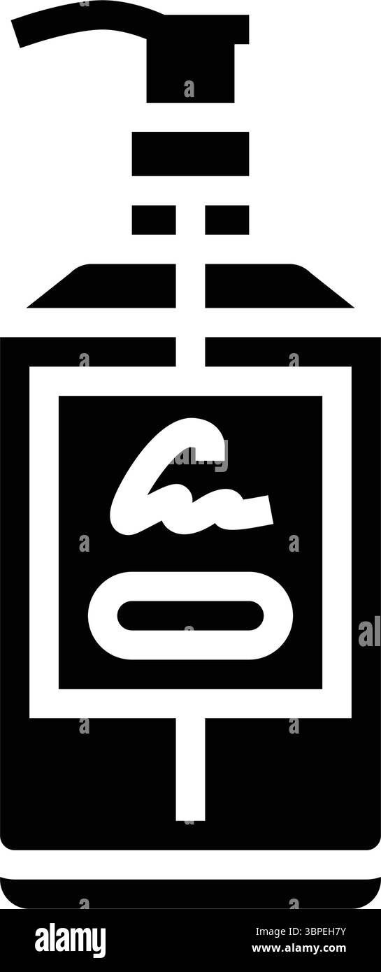 luxury branded soap bottle glyph icon vector illustration Stock Vector ...