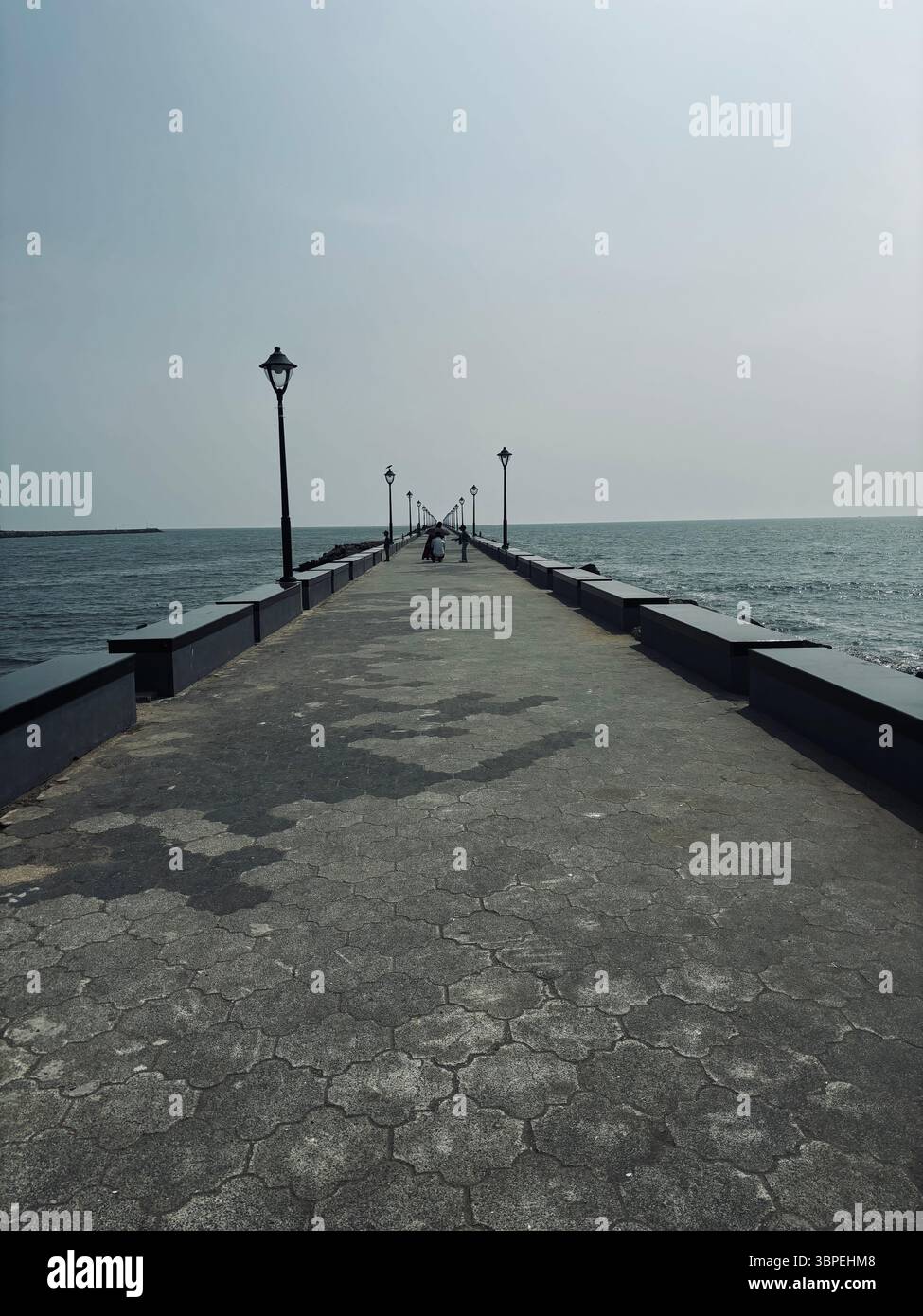 'Each lamp post watched in silence, as if guarding secrets whispered by the wind' - Smartphone Captured Stock Image