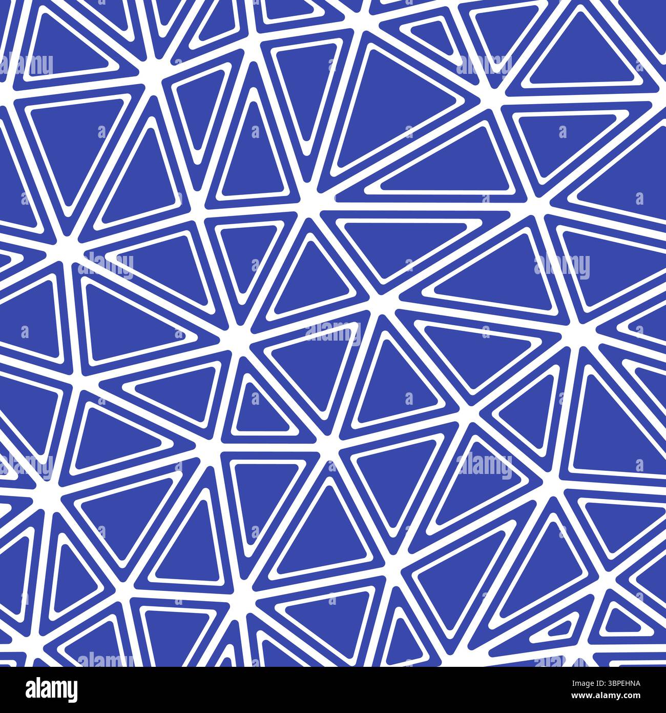 Minimalistic triangles background. Rounded solid shapes in frames. Large triangles size. Solid color style. Repeatable pattern. Modern vector tiles. Stock Vector