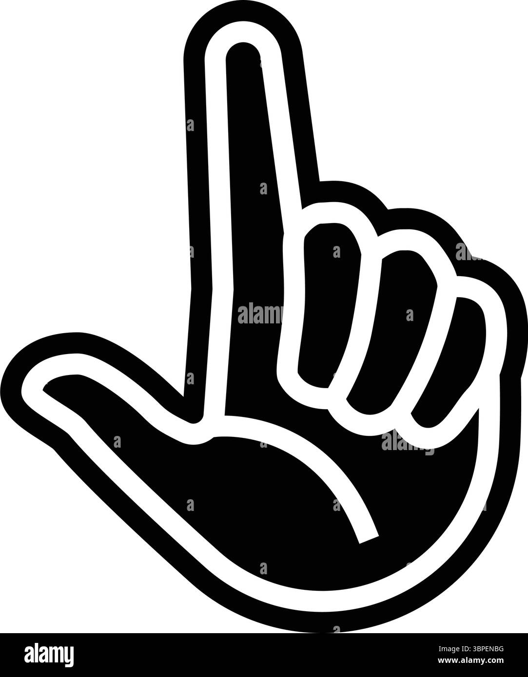 one hand operation glyph icon vector illustration Stock Vector Image ...