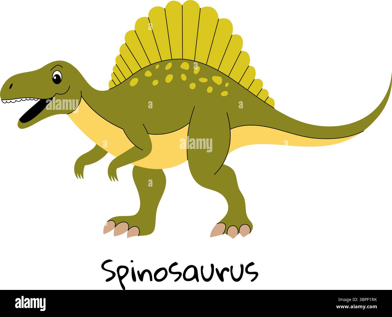 Spinosaurus dinosaur on white background Stock Vector Image & Art - Alamy