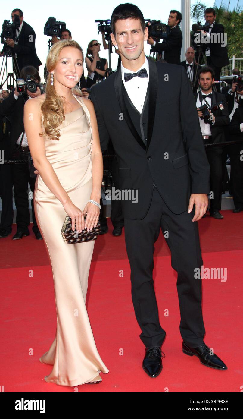 Jelena Ristic and Novak Djokovic at the premiere of 'The Beaver' at the ...