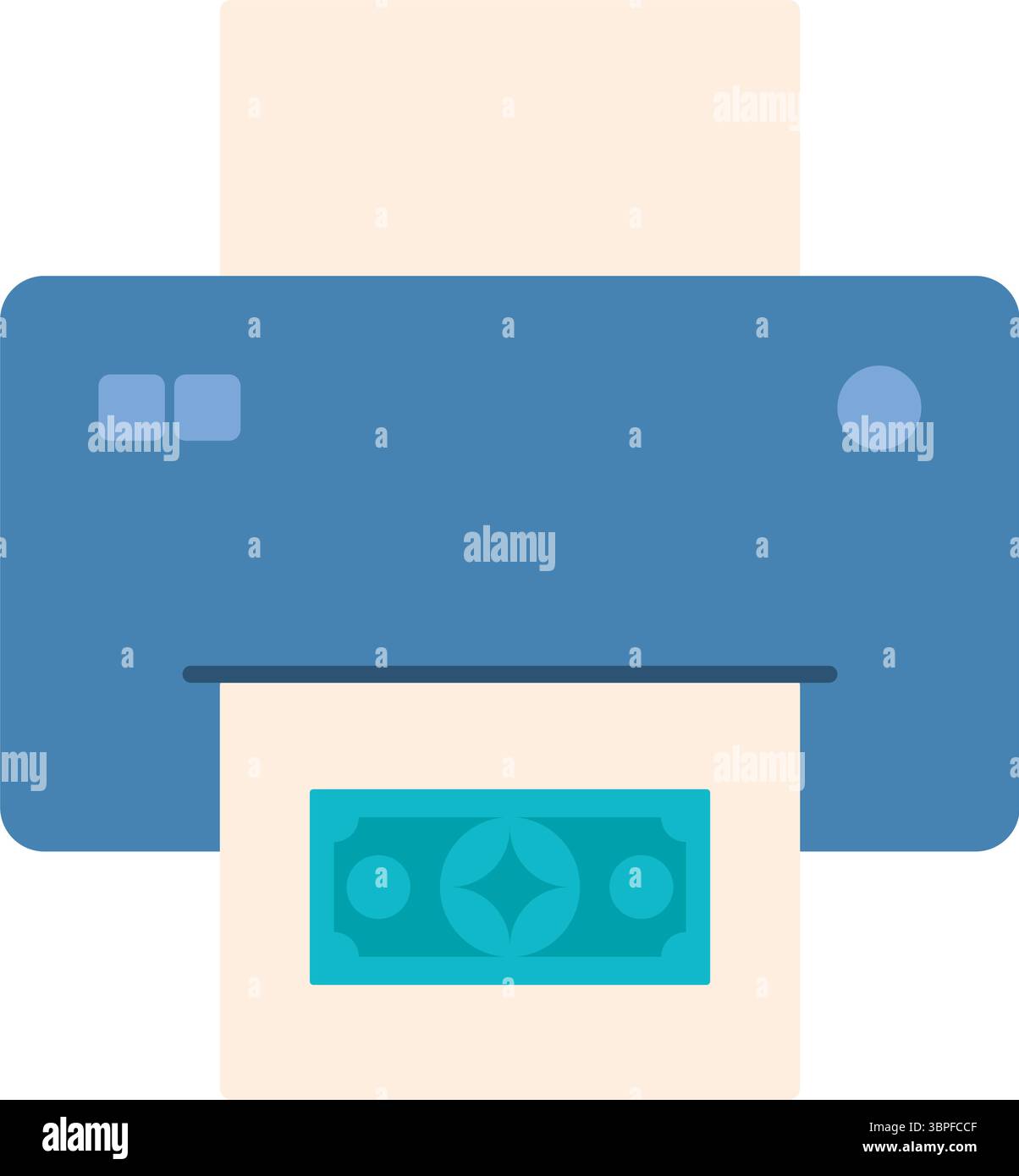 Counterfeit printing with fake money currency icon Stock Vector Image ...