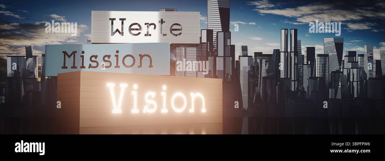 Werte, Mission, Vision (German), Values, Mission, Vision (English ...