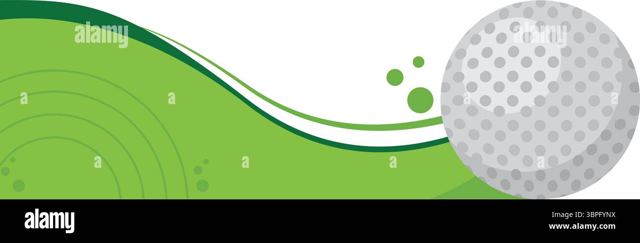 Golf border with white ball and green abstract field Stock Vector Image ...