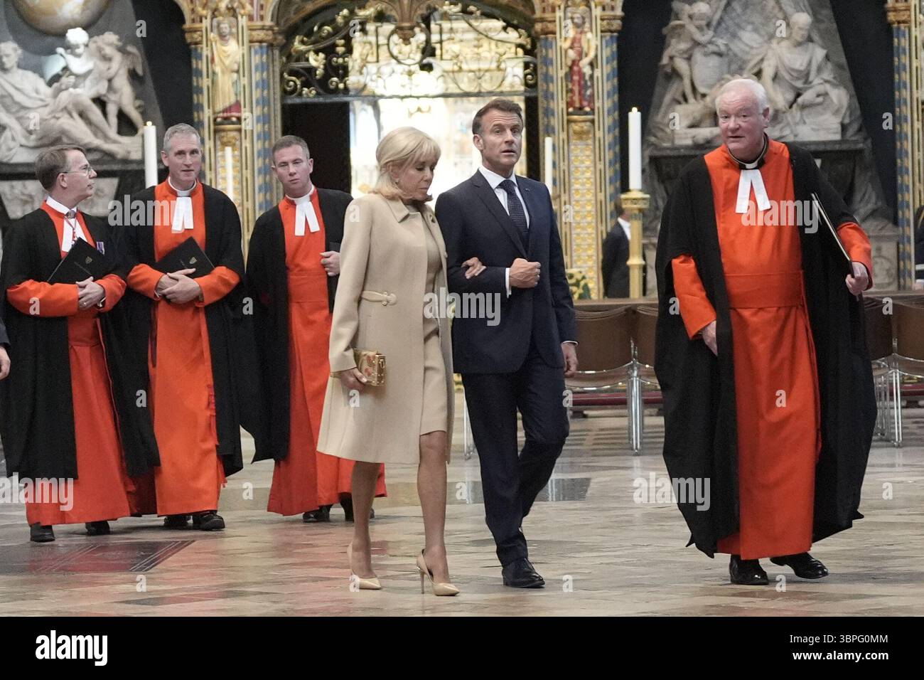 The President of France Emmanuel Macron and his wife Brigitte Macron