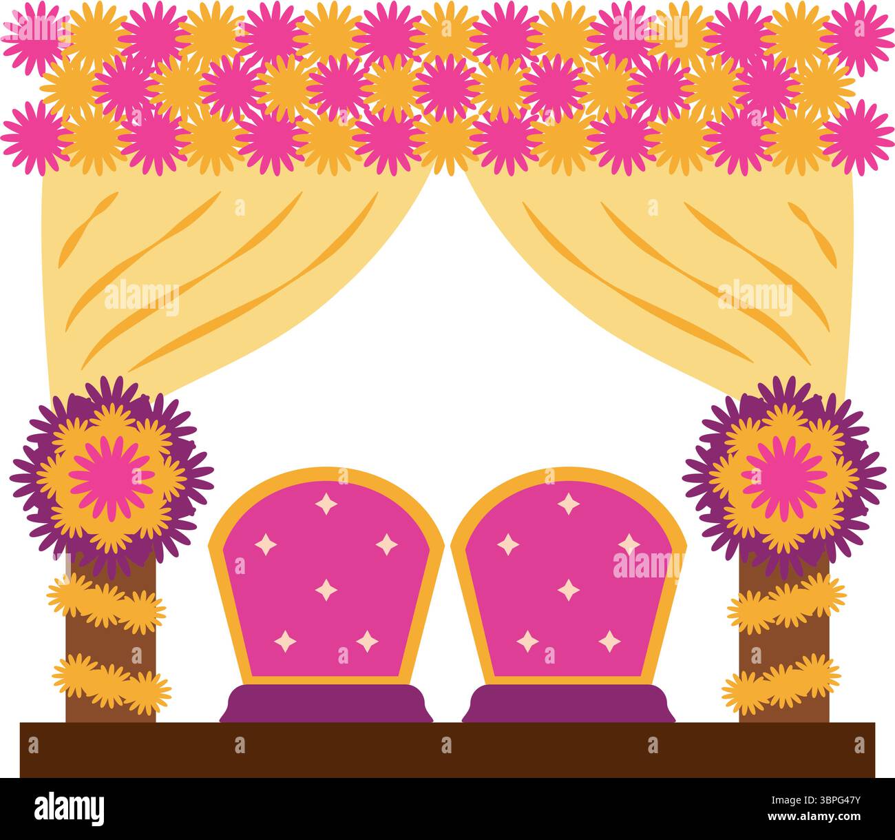 Traditional indian mandap Stock Vector Images - Alamy, image size:1300x1219