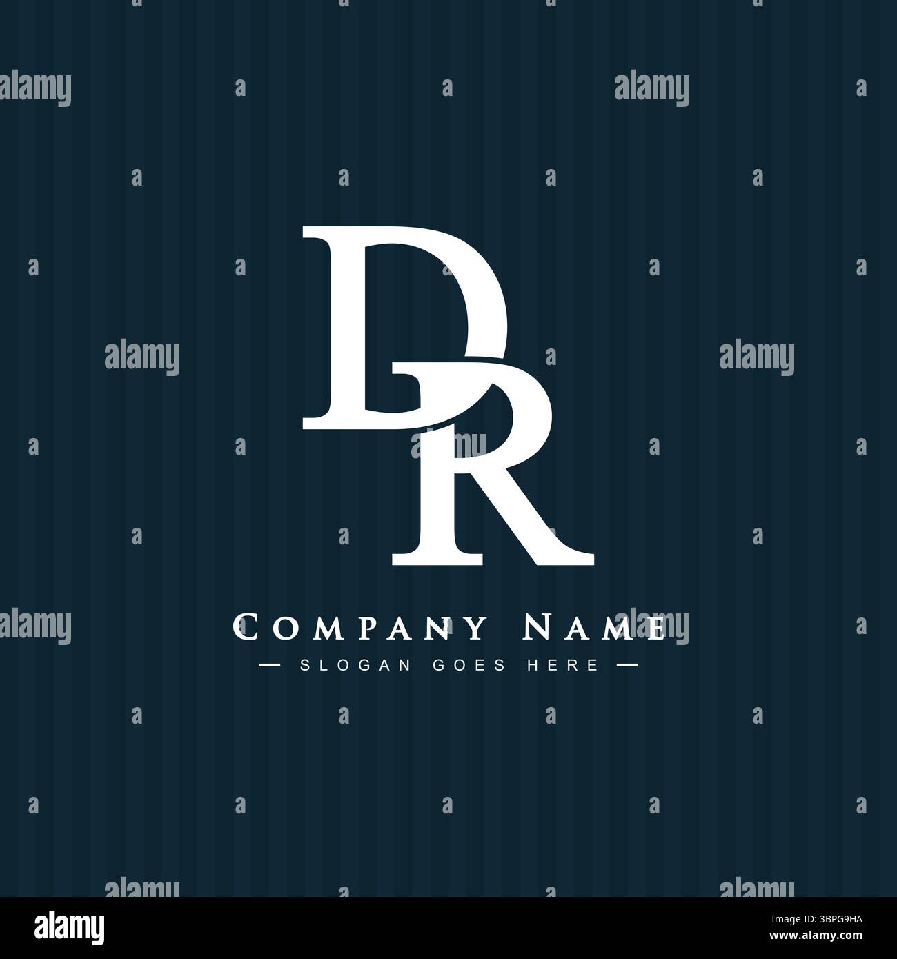 Vector Template for Initial Letter DR Logo - Elegant Monogram Logo for ...