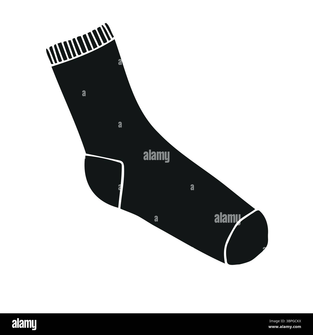 Vector hand drawn sketch doodle sock isolated on white background Stock Vector