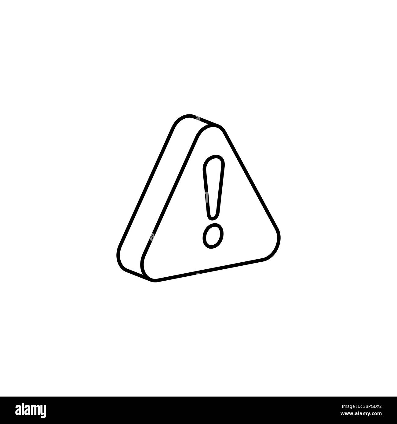 Icon showing simple warning sign with classic exclamation mark inside a ...
