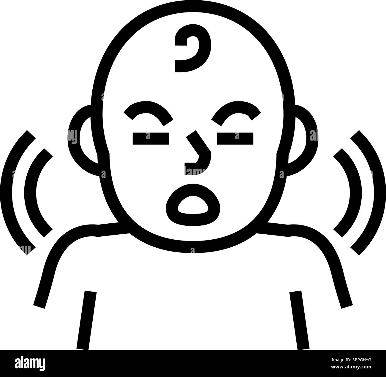 crying infant line icon vector illustration Stock Vector Image & Art ...