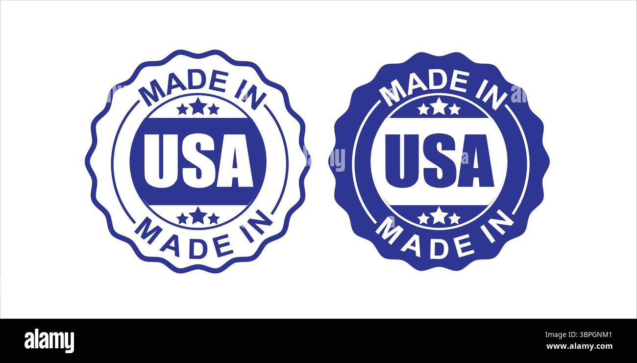 Made in USA Grunge Stamp Vector for American Products Stock Vector