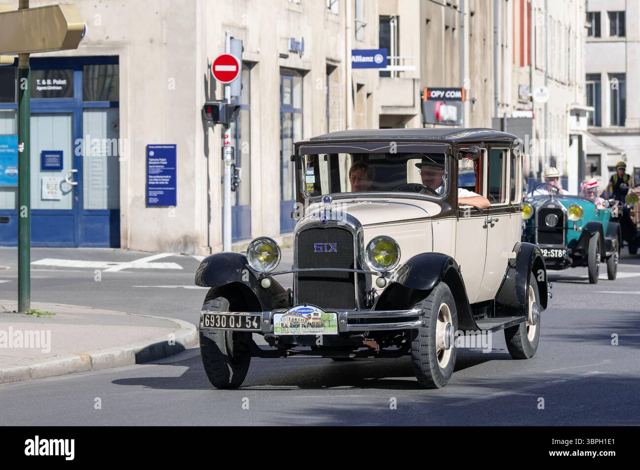 Publicité de voitures anciennes citroen Banque de photographies et d