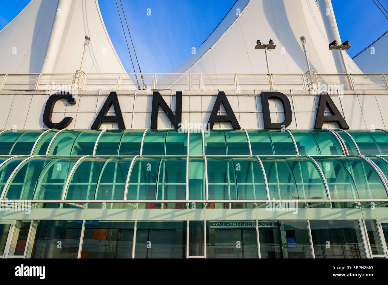 Canada Place, a Convention Centre and Cruise Ship Terminal on the Burrard Inlet in Downtown Vancouver, British Columbia, Canada Stock Photo