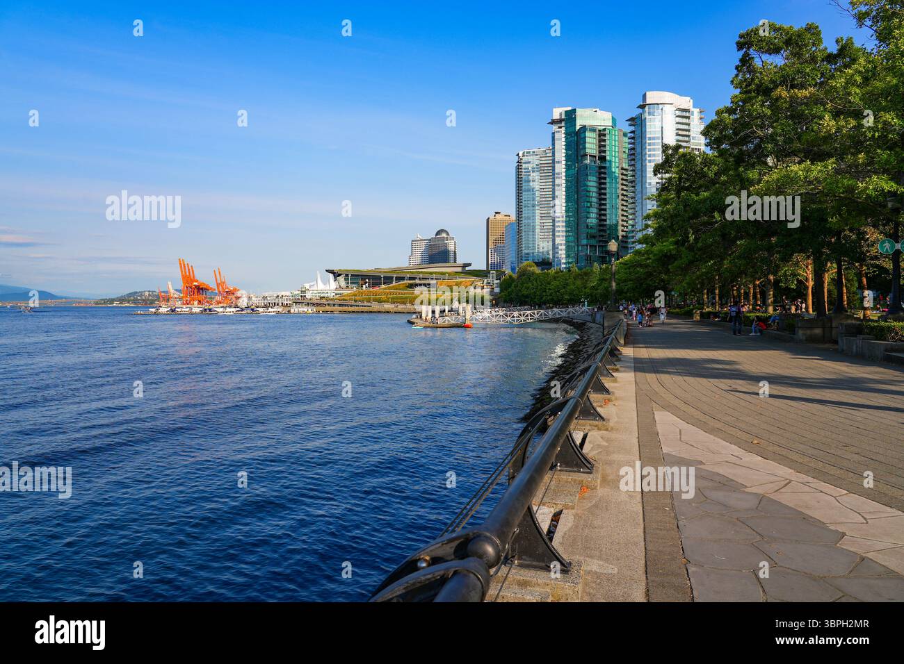 Canada Place, a Convention Centre and Cruise Ship Terminal on the Burrard Inlet in Downtown Vancouver, British Columbia, Canada Stock Photo