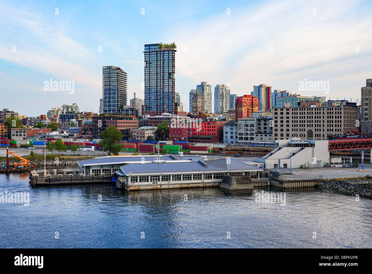 Waterfront SeaBus Terminal next to Canada Place in Downtown Vancouver, British Columbia, Canada Stock Photo