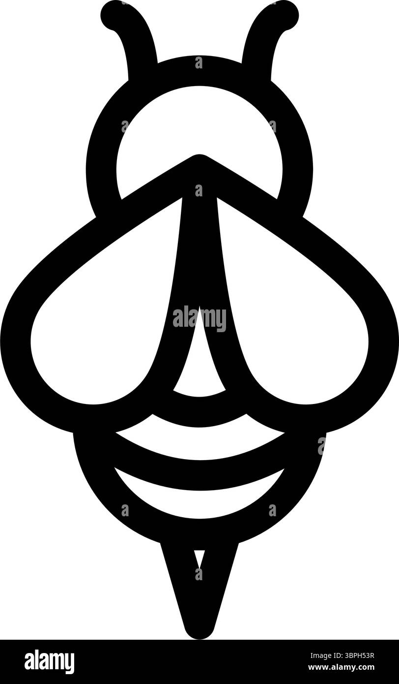 Bee symbol - Ecological farming icon Stock Vector Image & Art - Alamy