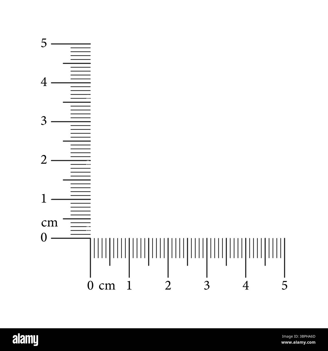 White Cm Ruler 5 centimeter Stock Vector Images - Alamy
